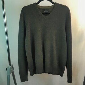 Black Brown Men's 2-Ply Large Cashmere Sweater